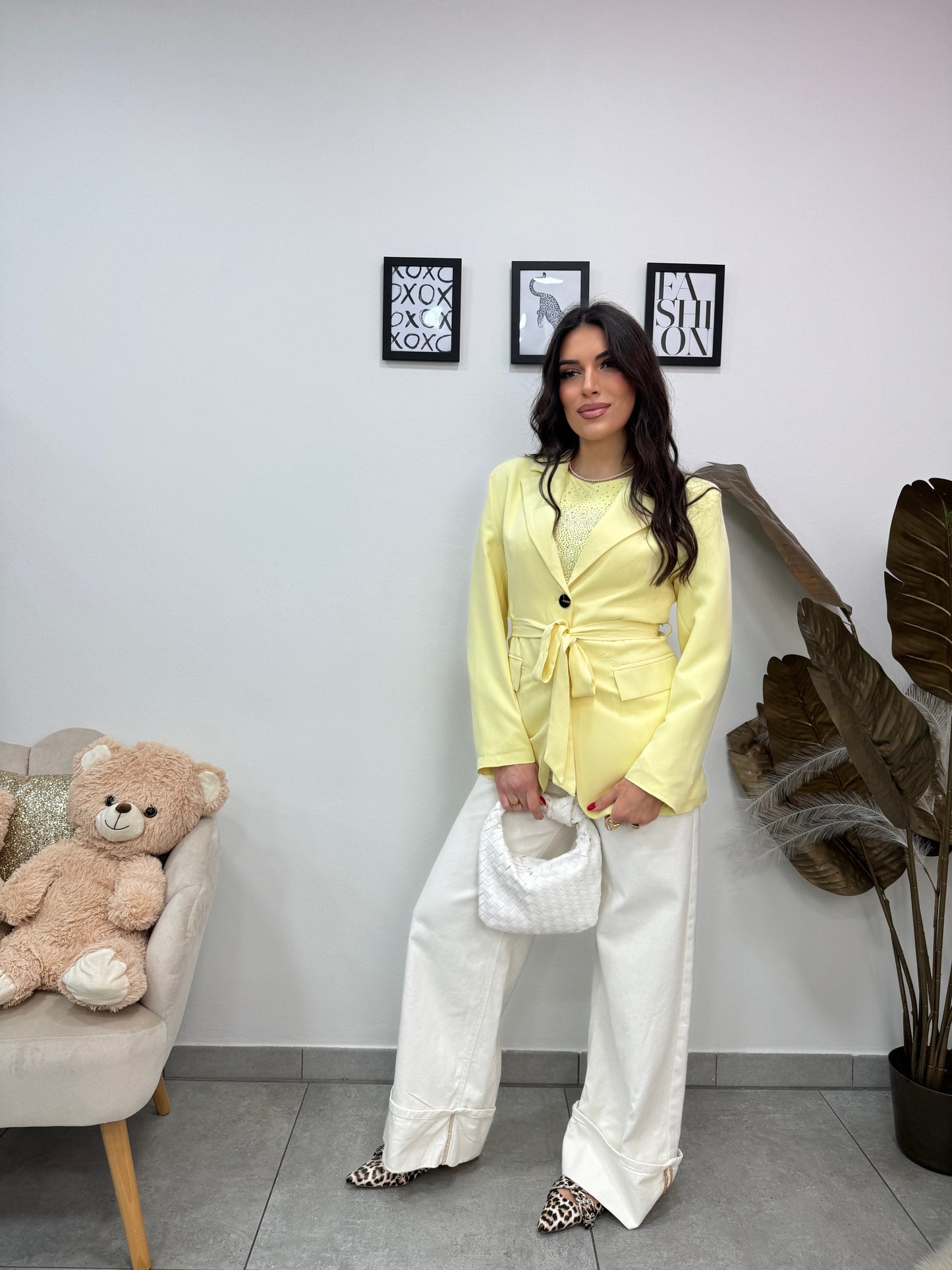 Blazer Cintura Giallo