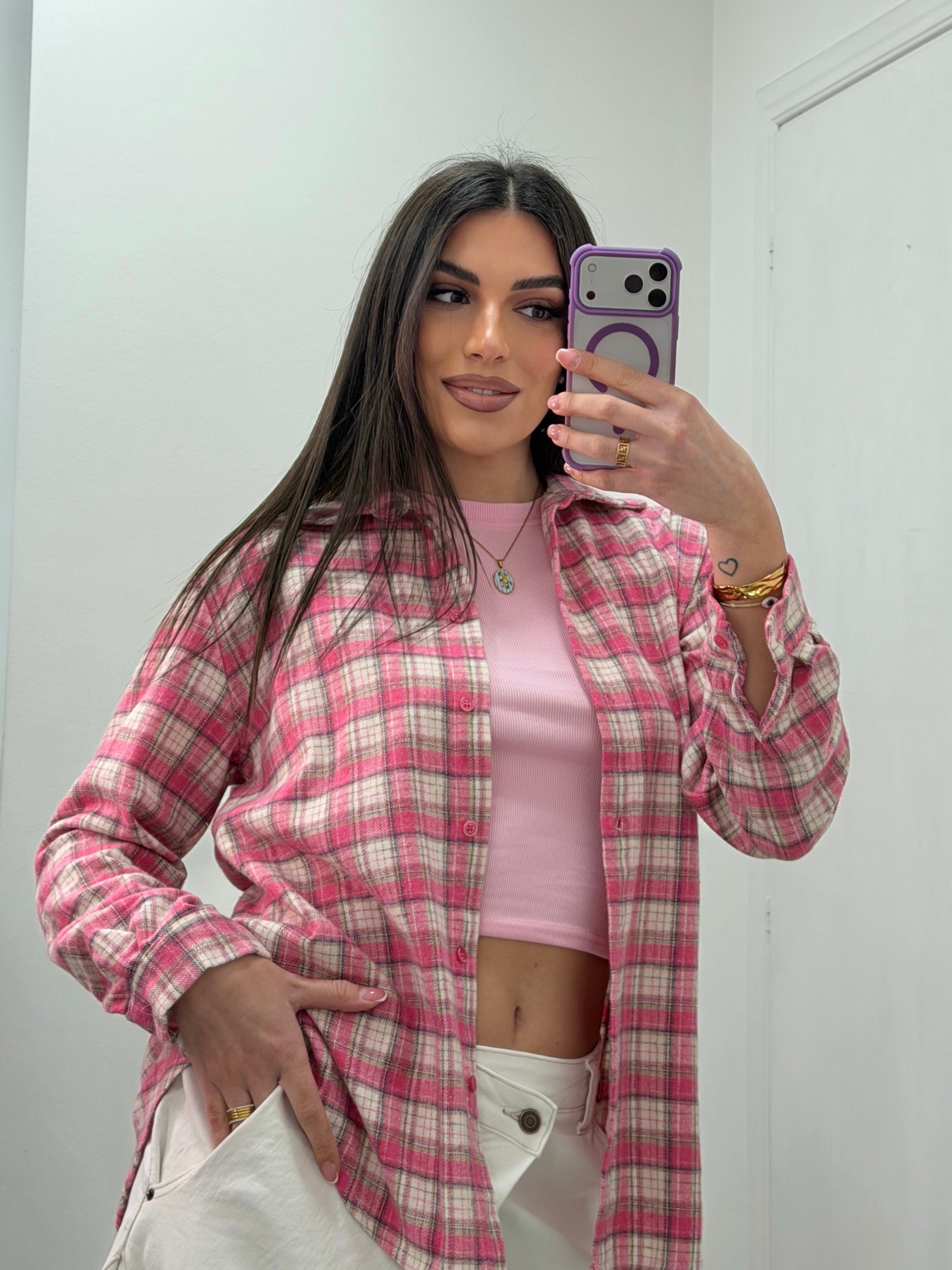 Camicia Flanella Pink