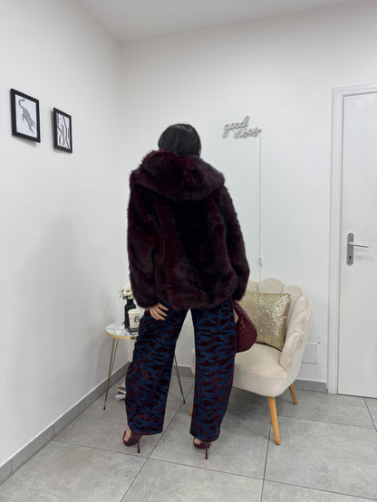 Ecopelliccia Snow Burgundy