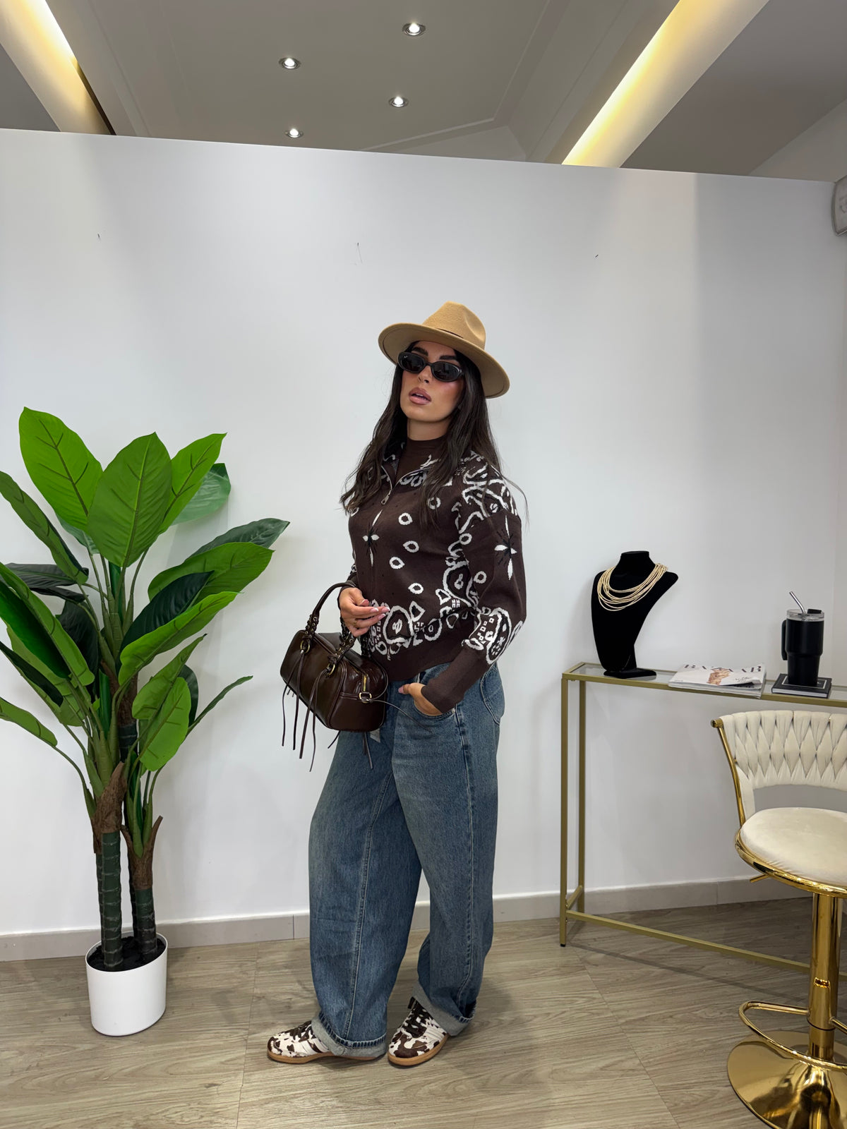 Cardigan Montana Marrone