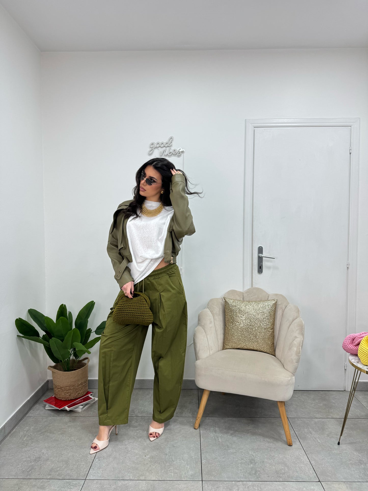 Pantalone Comfy Verde