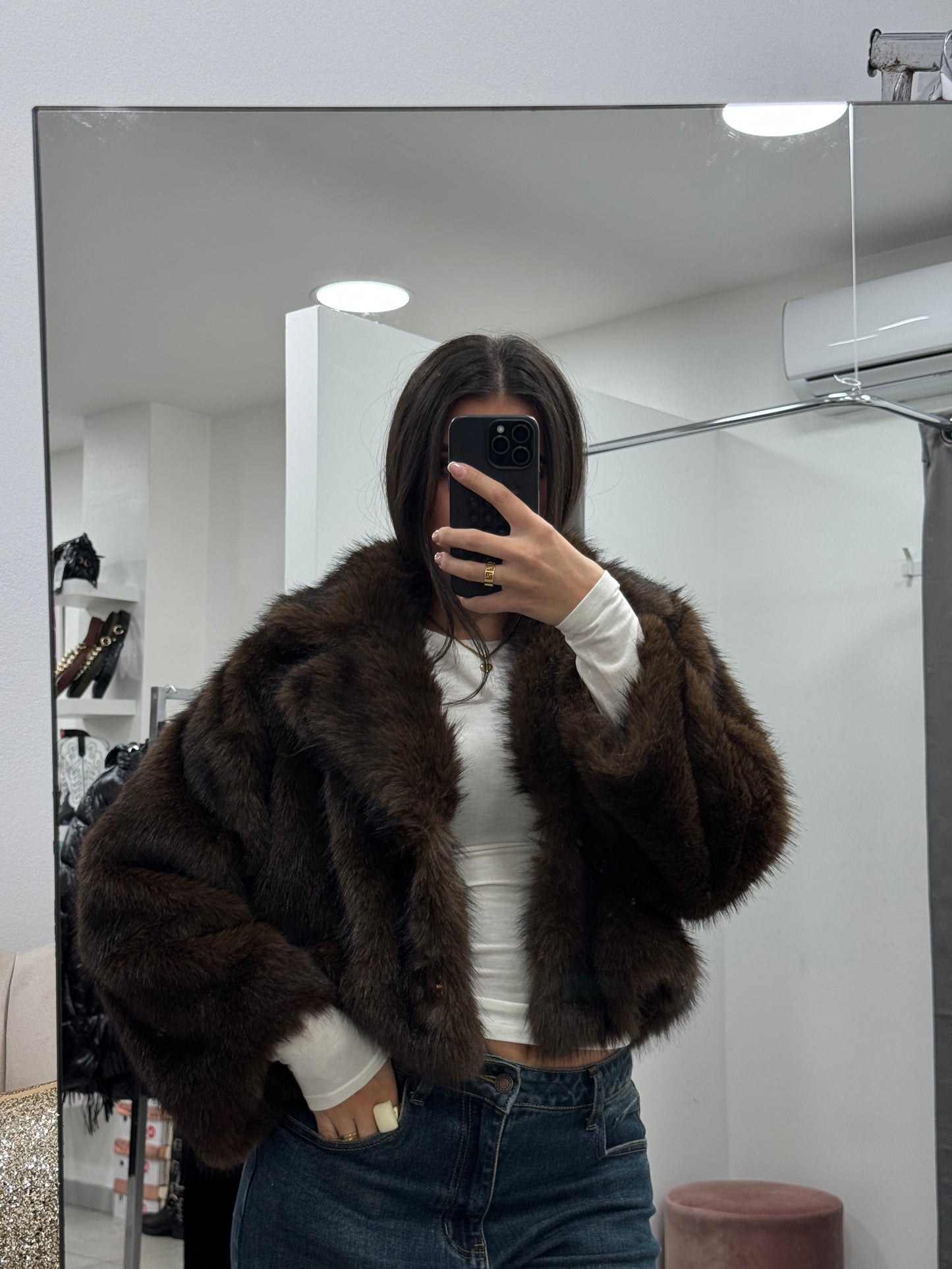 Ecopelliccia Sfumata Marrone