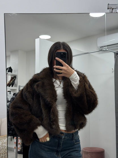 Ecopelliccia Sfumata Marrone