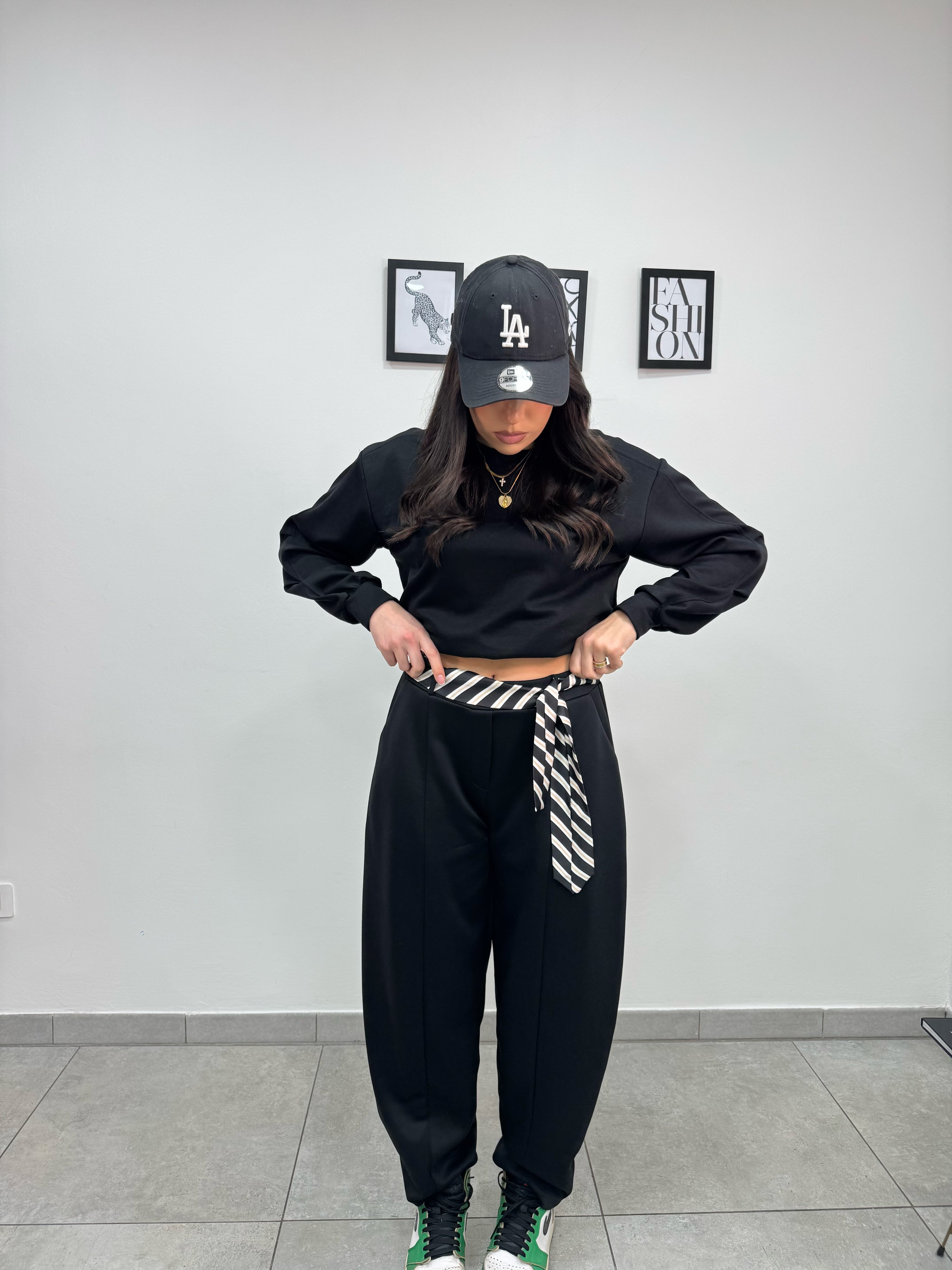 Pantalone Tuta Necktie Nero