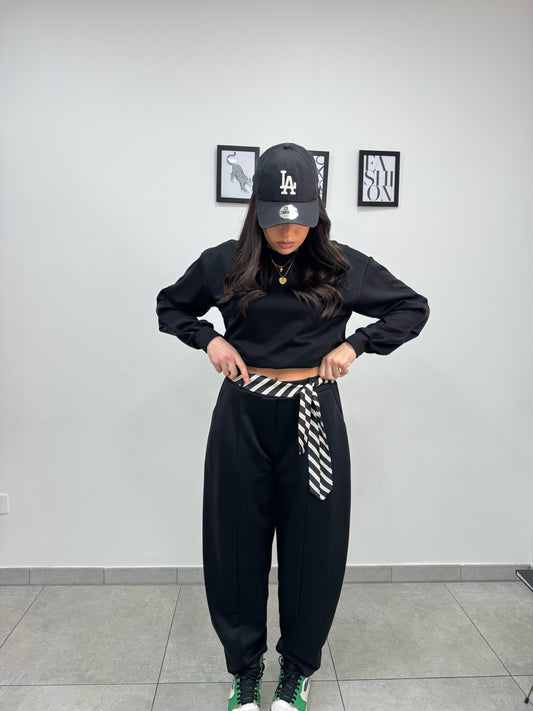 Pantalone Tuta Necktie Nero