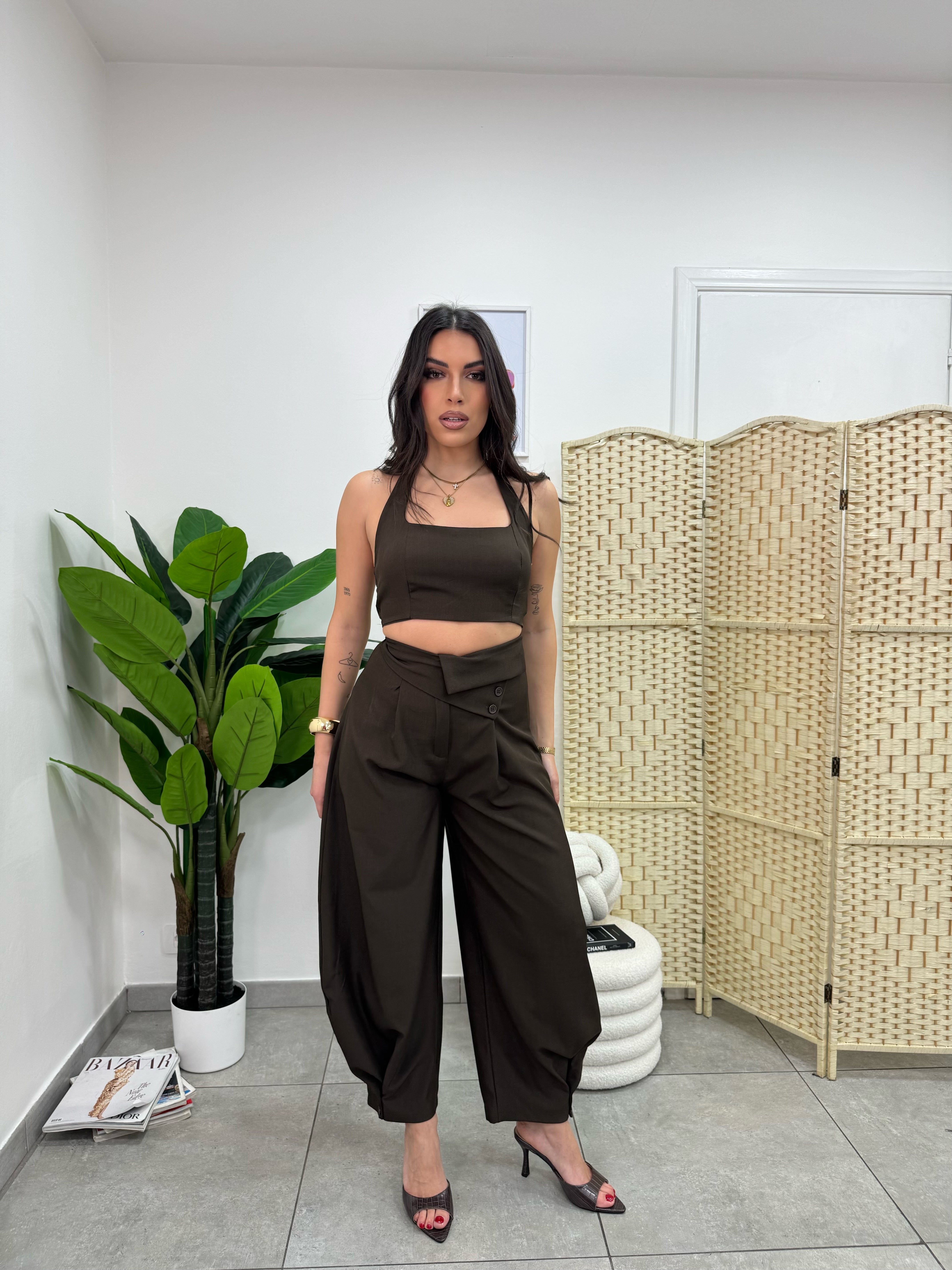 Crop Top Jasmine Marrone