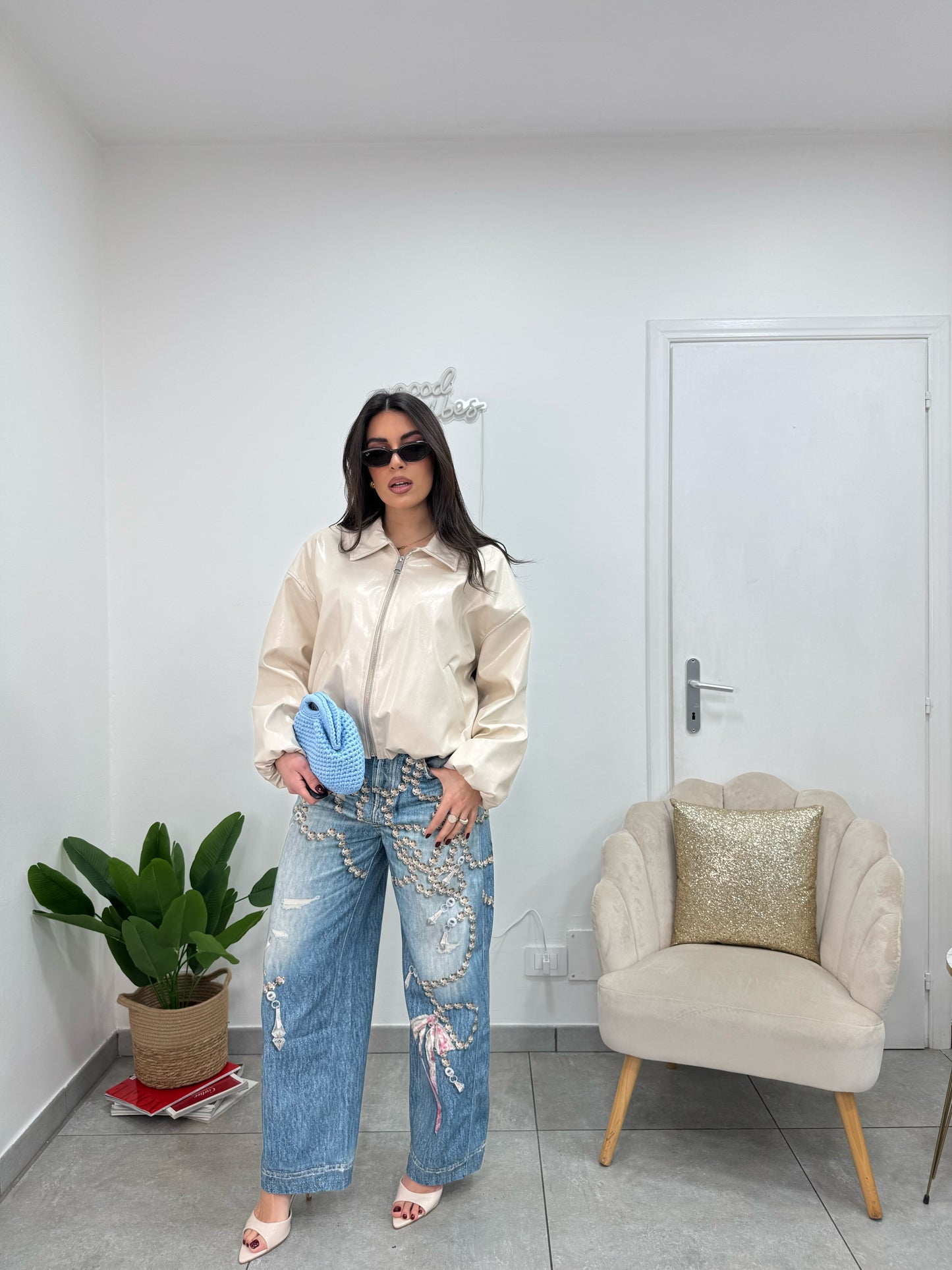 Bomber Ecopelle Cream