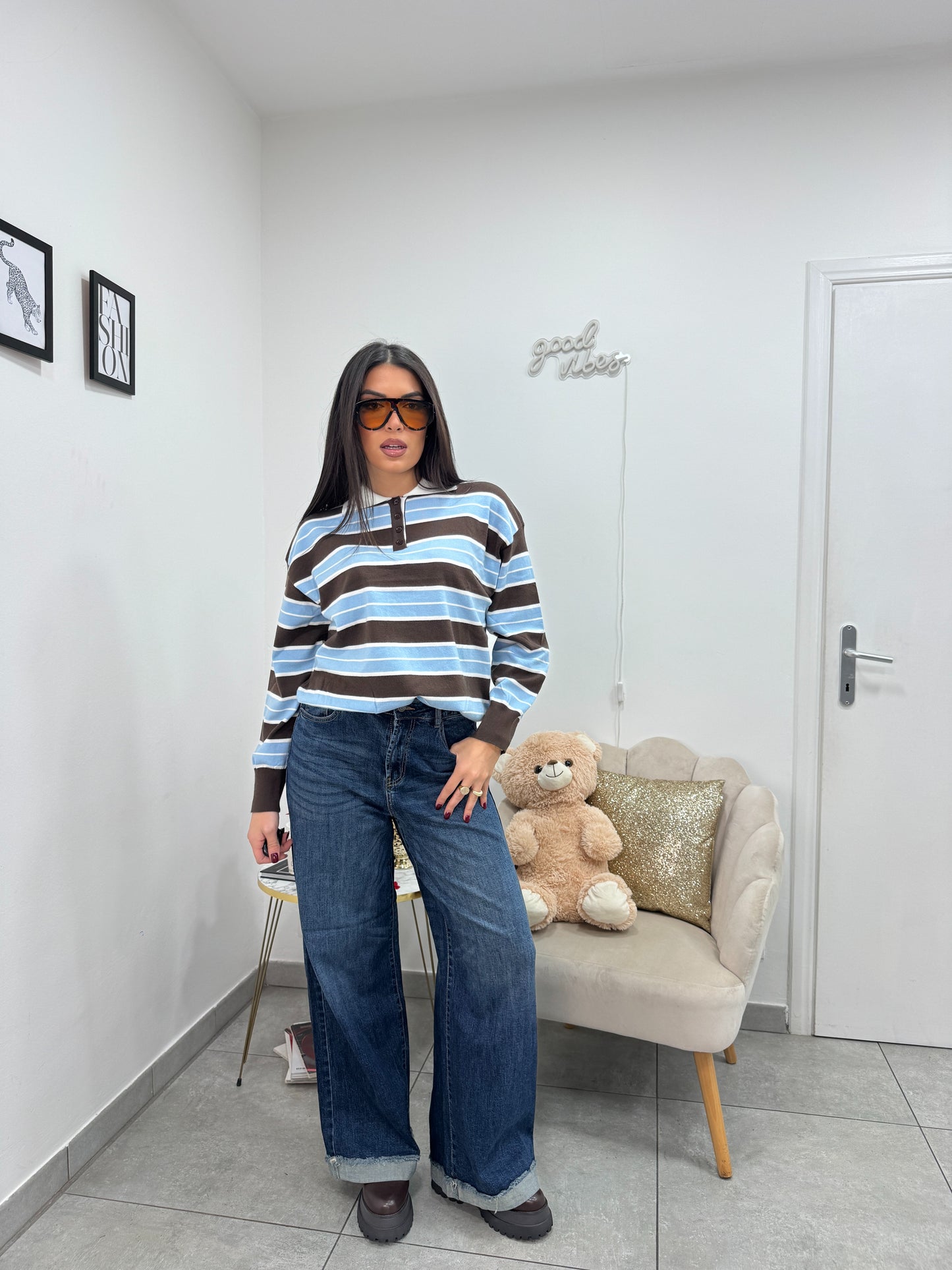 Jeans Wideleg Risvoltino