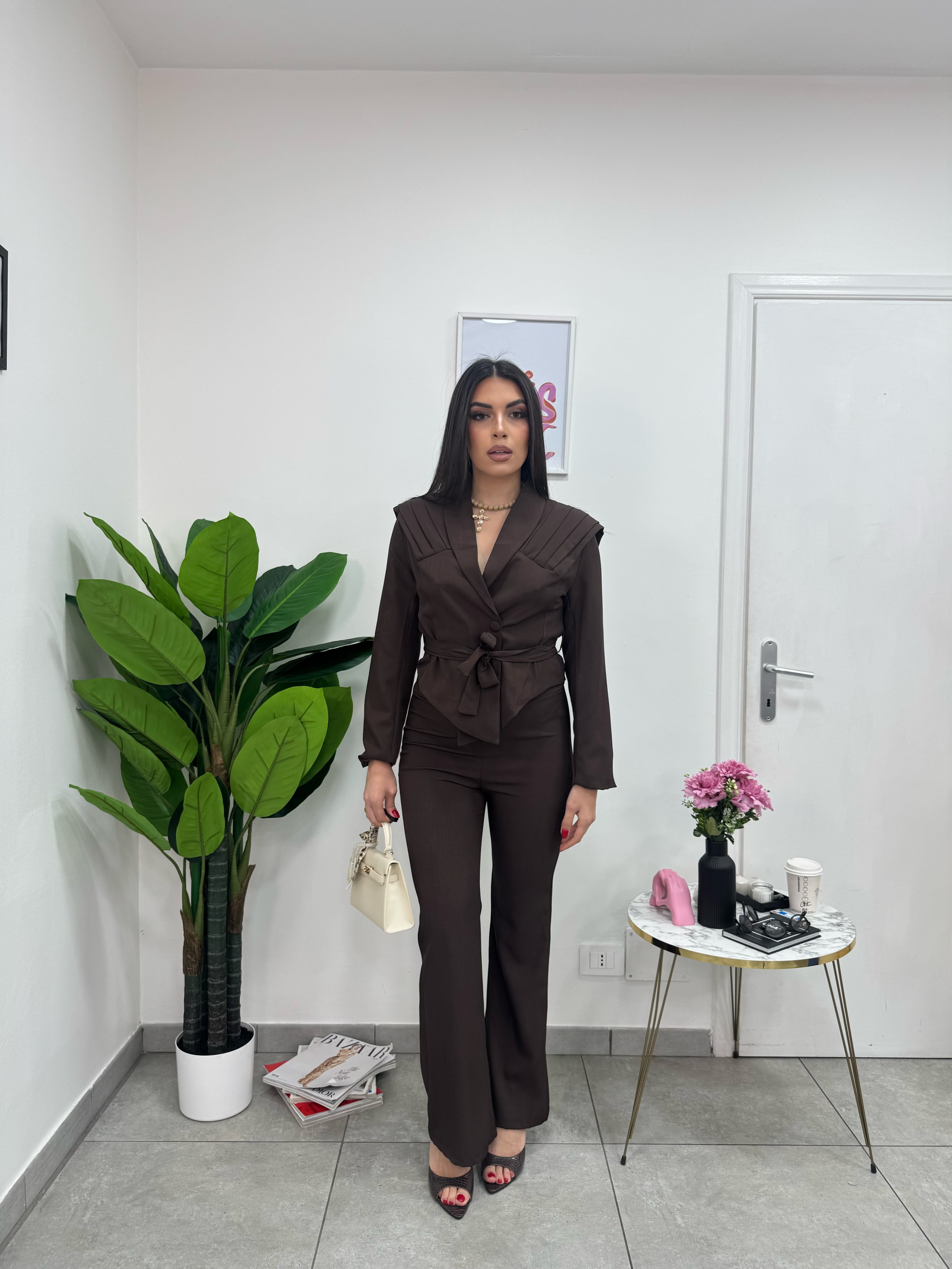 Pantalone Zampa Marrone