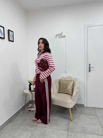 Polo Latifa Bordeaux Rosa