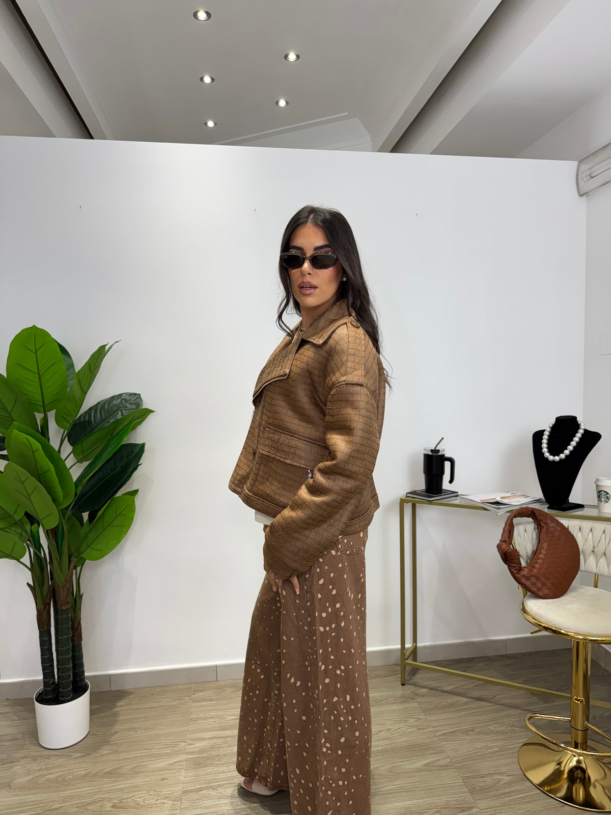 Jeans Wideleg Bambi Camel
