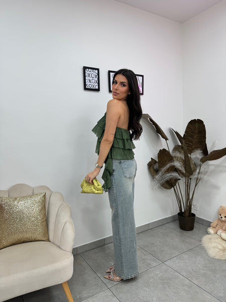 Top Sunset Verde Militare