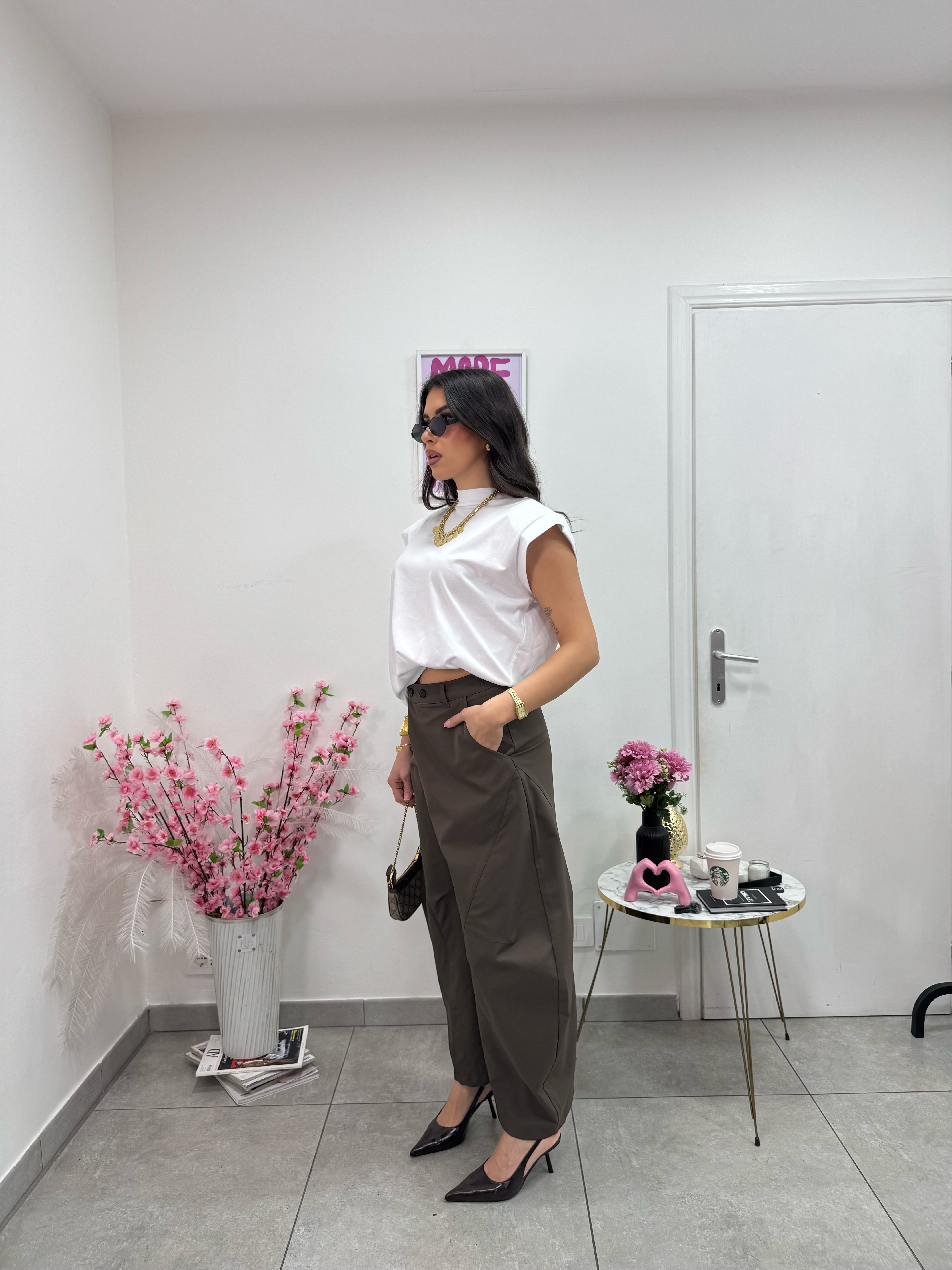 Pantalone Extra Balloon Marrone