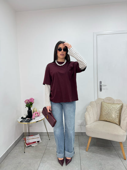 Double Longsleeve Burgundy