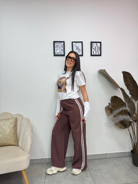 Pantaloni Bande Marrone