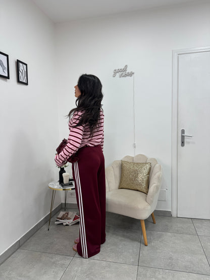 Polo Latifa Bordeaux Rosa