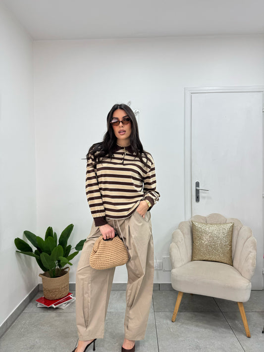 Polo Righe Mocaccino