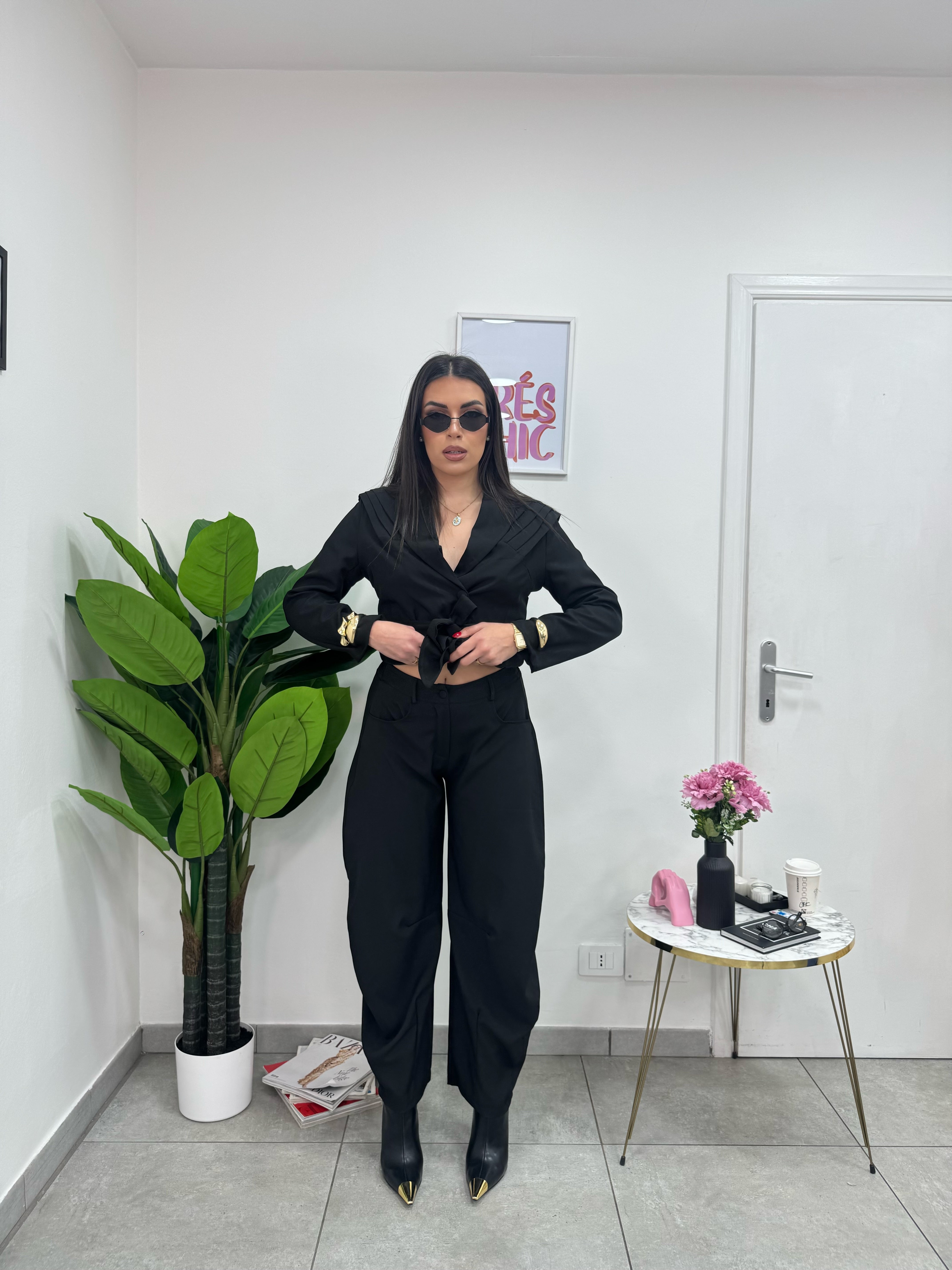 Pantalone Balloon Nero