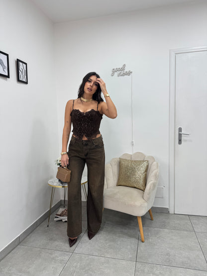 Corsetto Clotilde Marrone