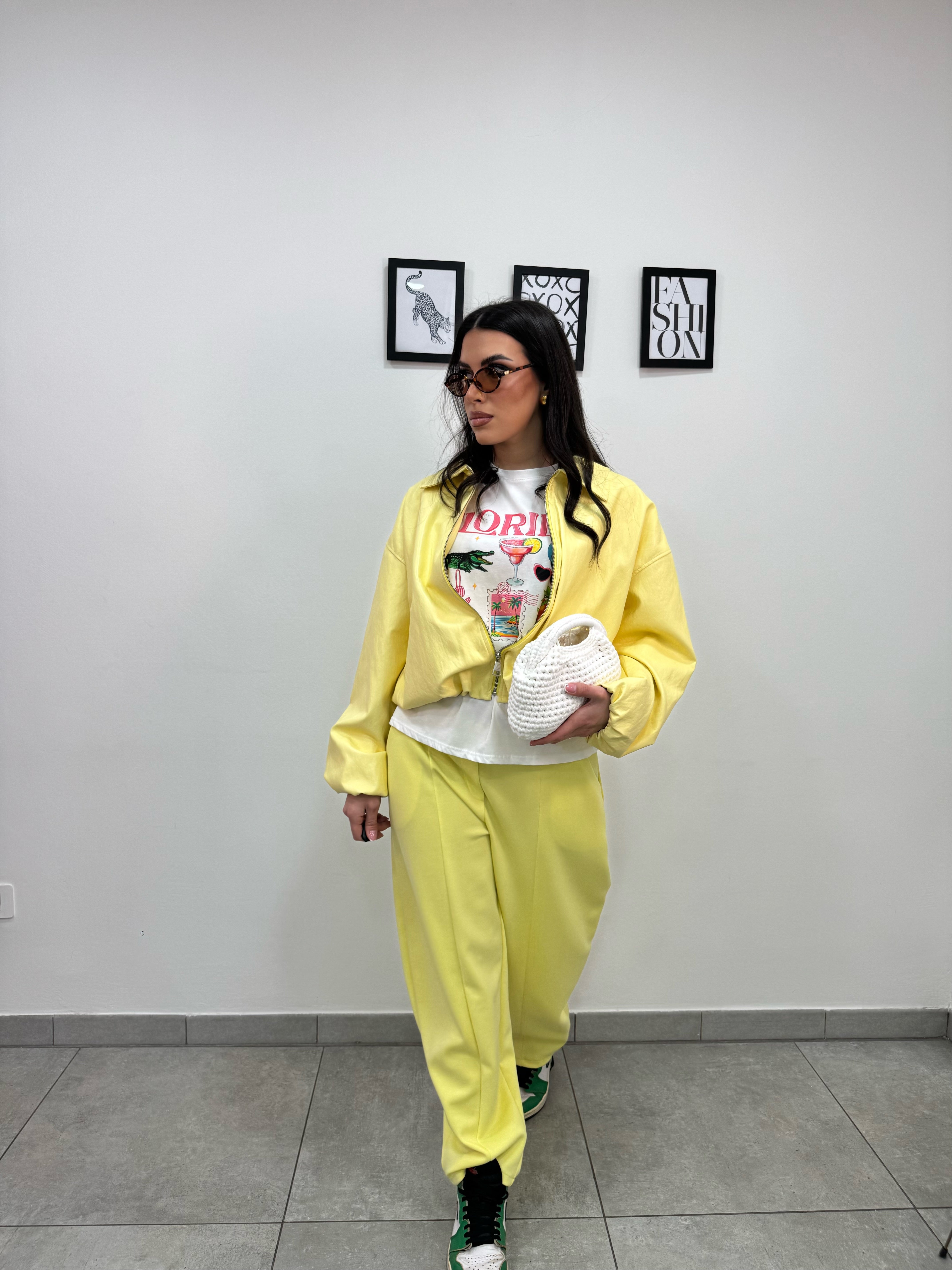 Pantalone Tuta Necktie Giallo