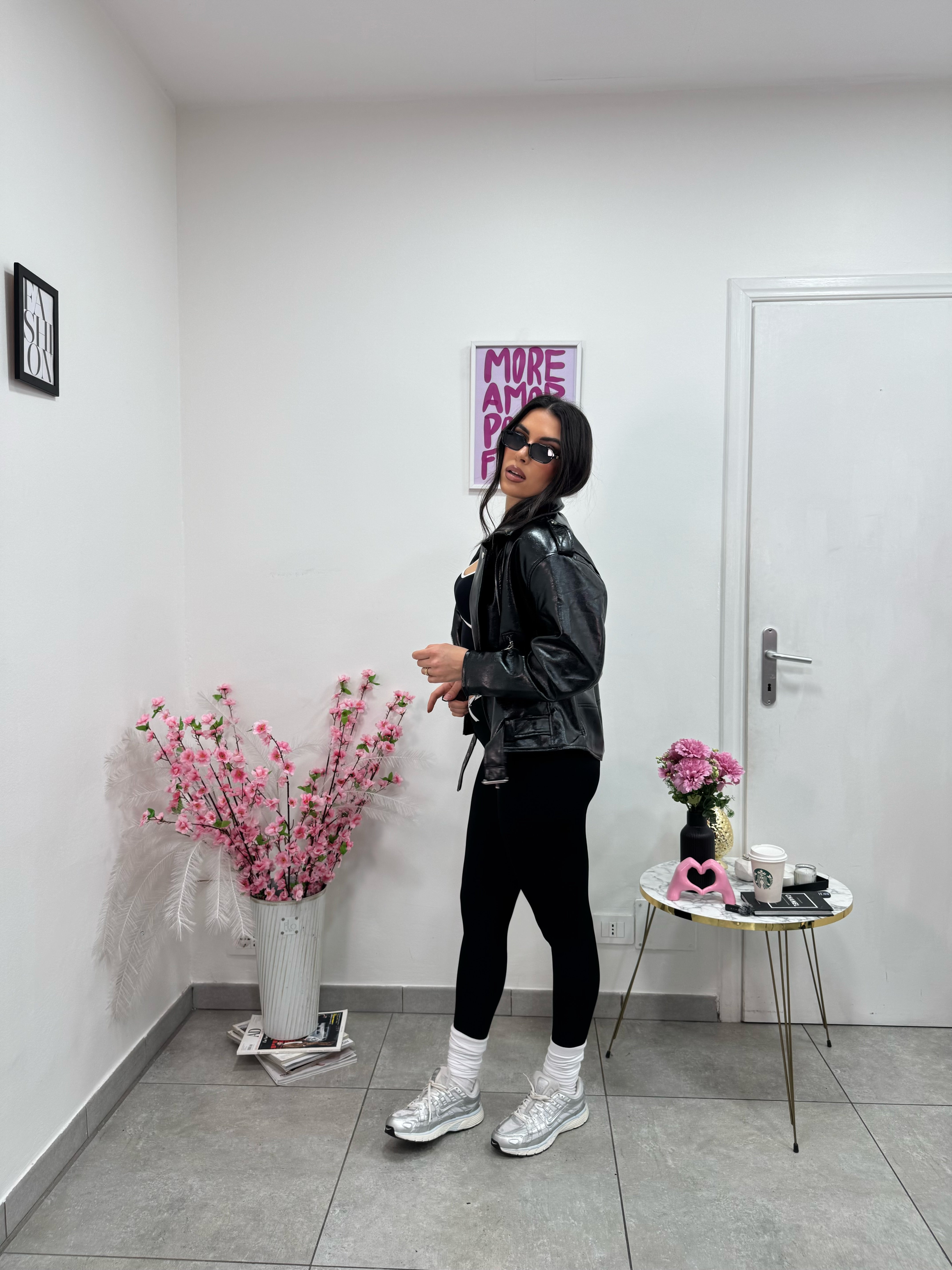 Giacca Ecopelle Superior Nera