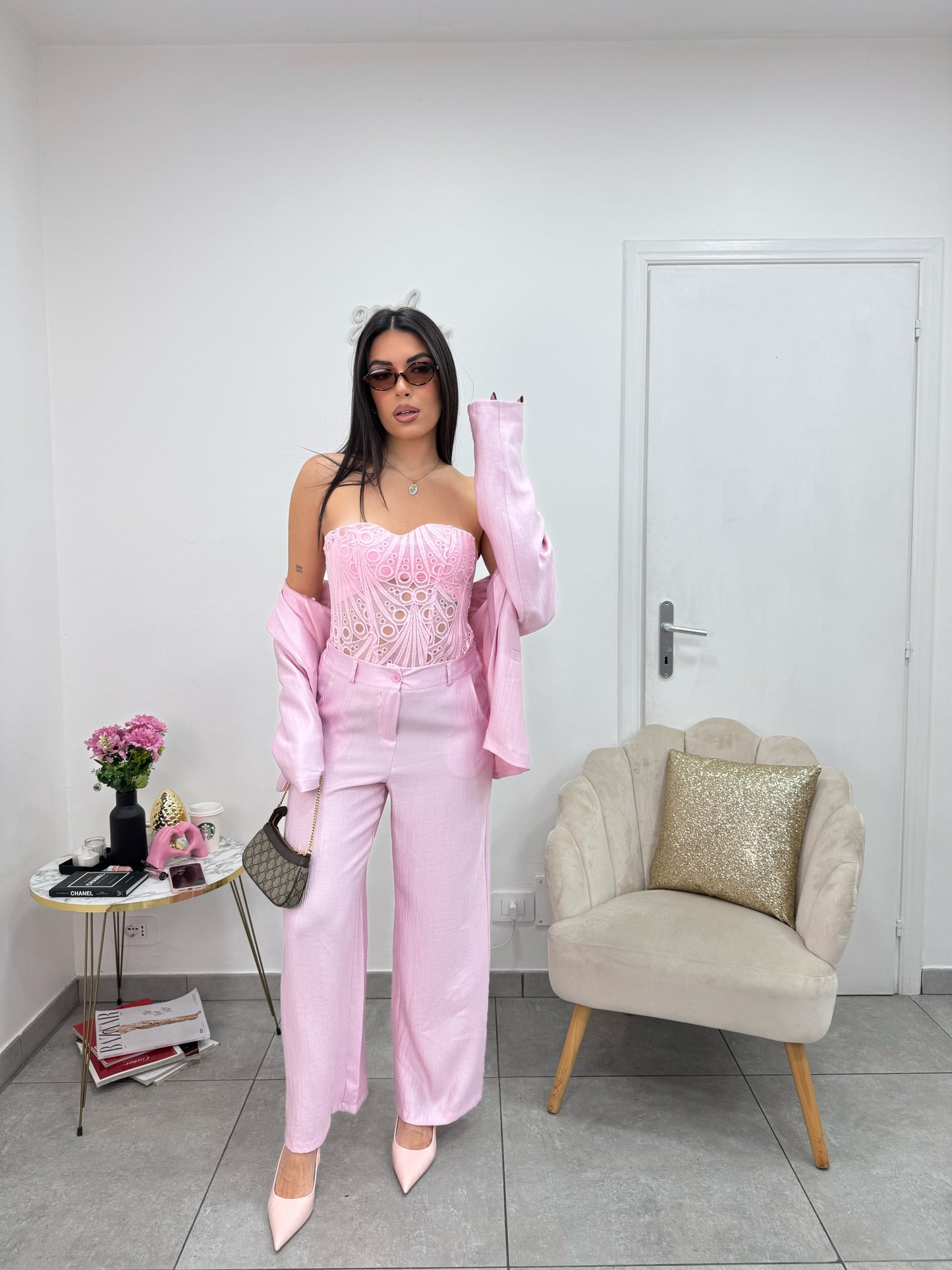 Pantalone Perla Rosa