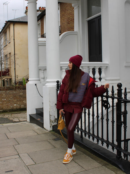 Leggins Ecopelle Bordeaux